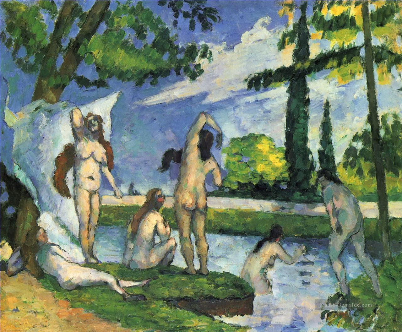 Badende 1875 Paul Cezanne Nacktheit Impressionismus Ölgemälde